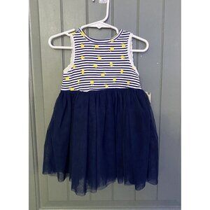 Little Me Blue and Yellow lemon Sun Dress Size 18 Months New - Missing Bloomers